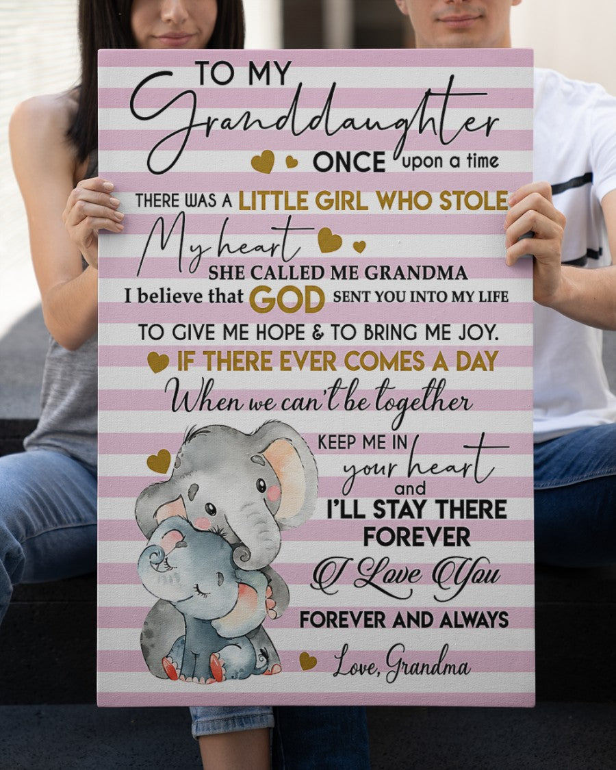 To My Granddaughter - Premium Canvas Wall Art From Grandma - SUN00 (SKU2607-119)