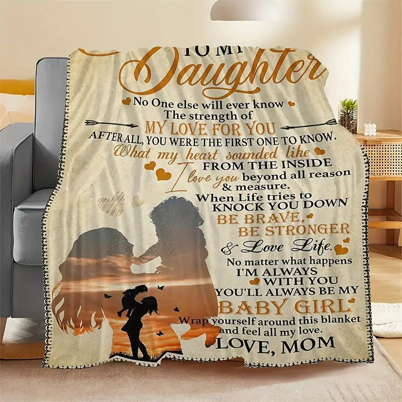 Couverture cadeau spéciale pour votre fille - De la part de maman 