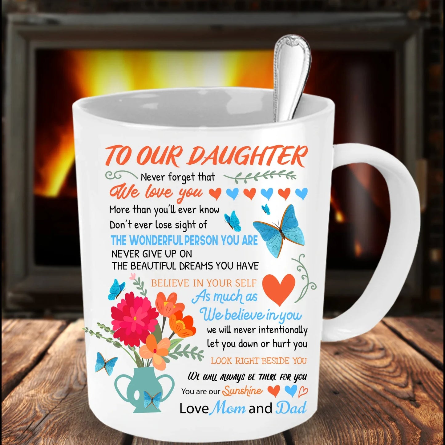 TO DAUGHTER MUG - GIFT FROM MOM & DAD - sun00 (SKU2602-156)