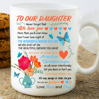 TO DAUGHTER MUG - GIFT FROM MOM & DAD - sun00 (SKU2602-156)