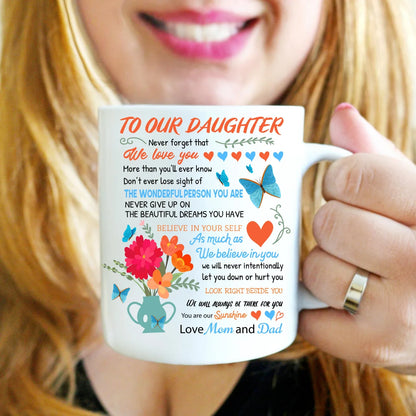 TO DAUGHTER MUG - GIFT FROM MOM & DAD - sun00 (SKU2602-156)