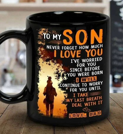 TO MY SON MUG 02 - GIFT FROM DAD - sun00 (SKU2607-128)