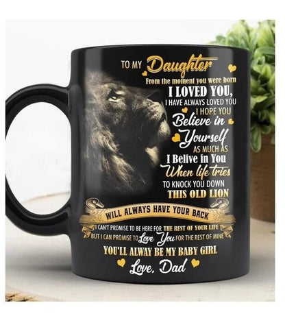TO DAUGHTER LION MUG - GIFT FROM DAD - sun00 (SKU2605-100)