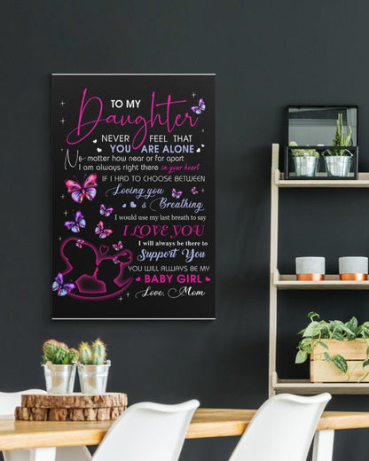 To My Daughter - Premium Canvas Wall Art From Mom - SUN00 (SKU2607-120)