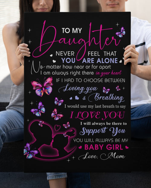 To My Daughter - Premium Canvas Wall Art From Mom - SUN00 (SKU2607-120)