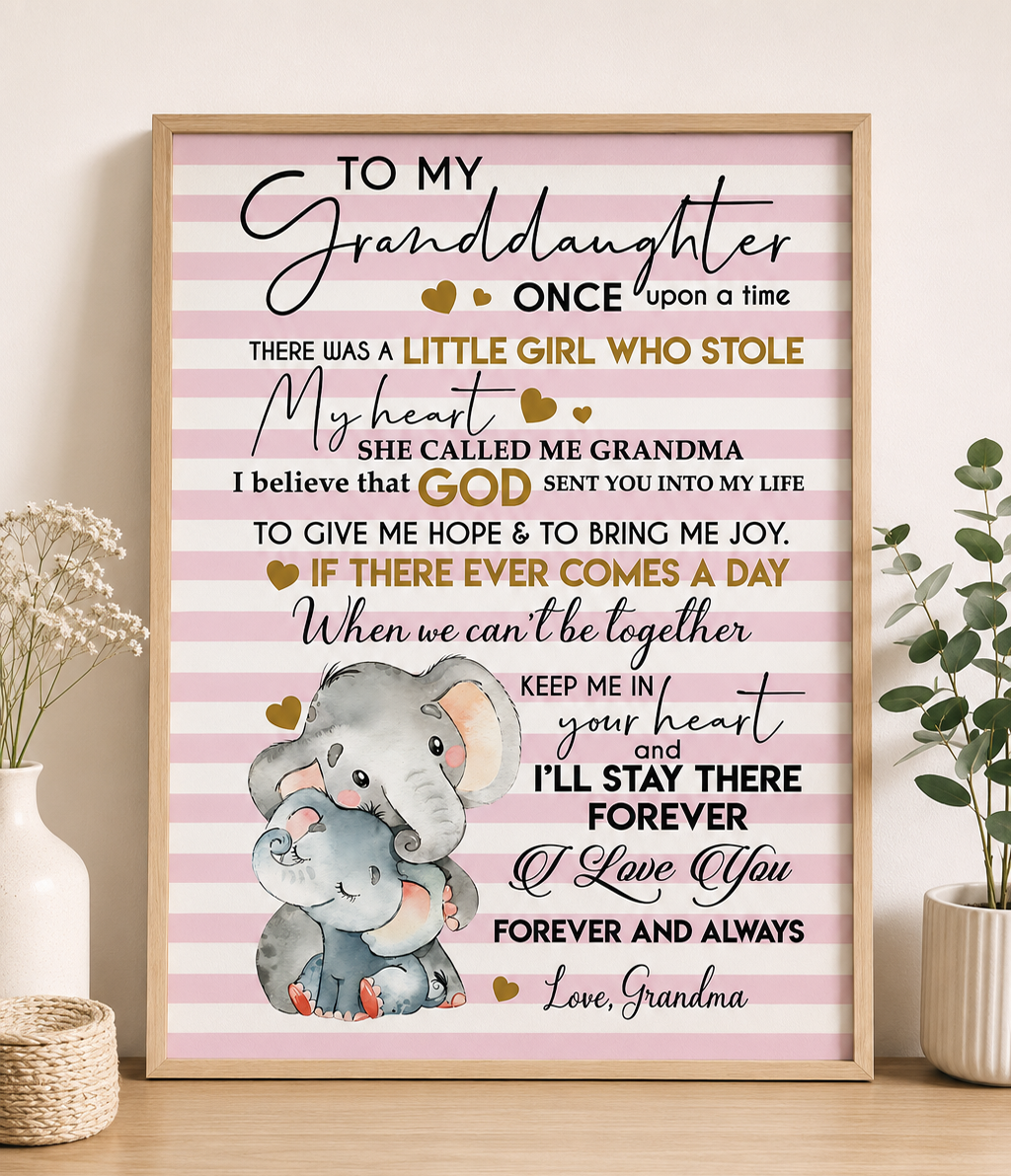 To My Granddaughter - Premium Canvas Wall Art From Grandma - SUN00 (SKU2607-119)