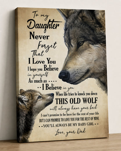 CANVAS FOR DAUGHTER - BEST GIFT FROM DAD - SUN00 (SKU2605-51)