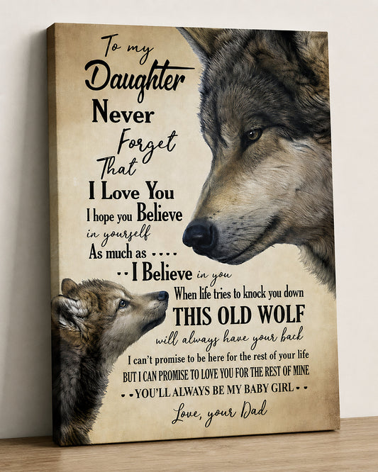 CANVAS FOR DAUGHTER - BEST GIFT FROM DAD - SUN00 (SKU2605-51)