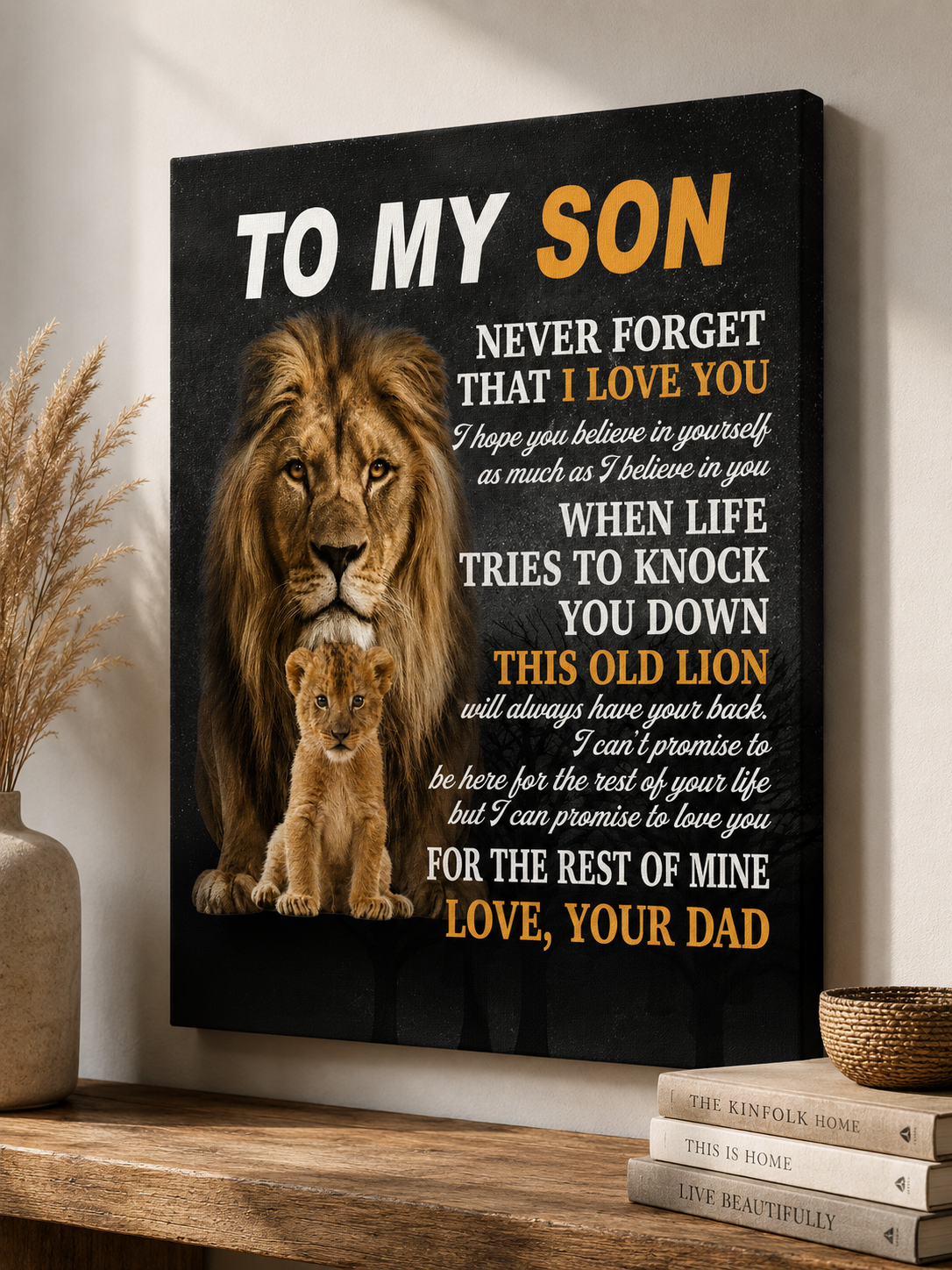 CANVAS FOR SON - BEST GIFT FROM DAD - SUN00 (SKU2605-52)