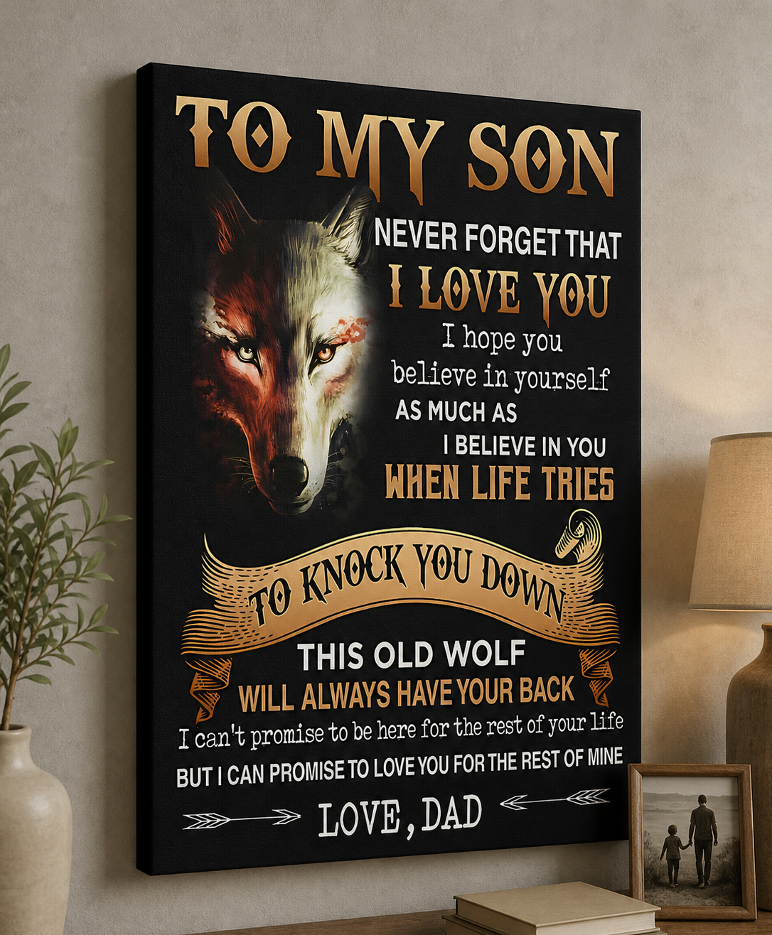 CANVAS FOR SON - BEST GIFT FROM DAD - SUN00 (SKU2605-27)