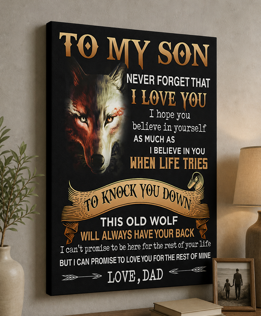CANVAS FOR SON - BEST GIFT FROM DAD - SUN00 (SKU2605-27)