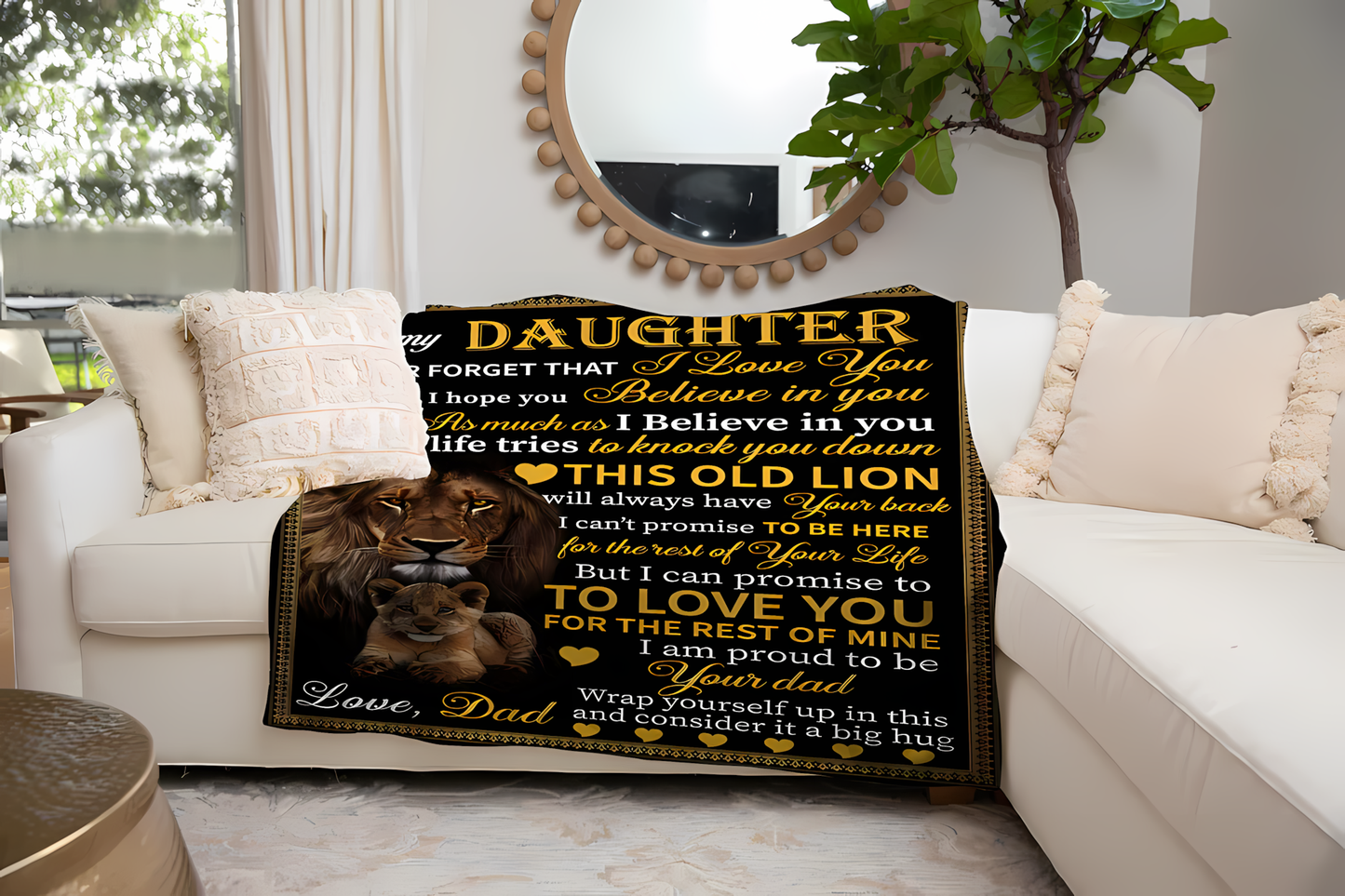 Couverture cadeau spéciale pour votre fille - De la part de papa