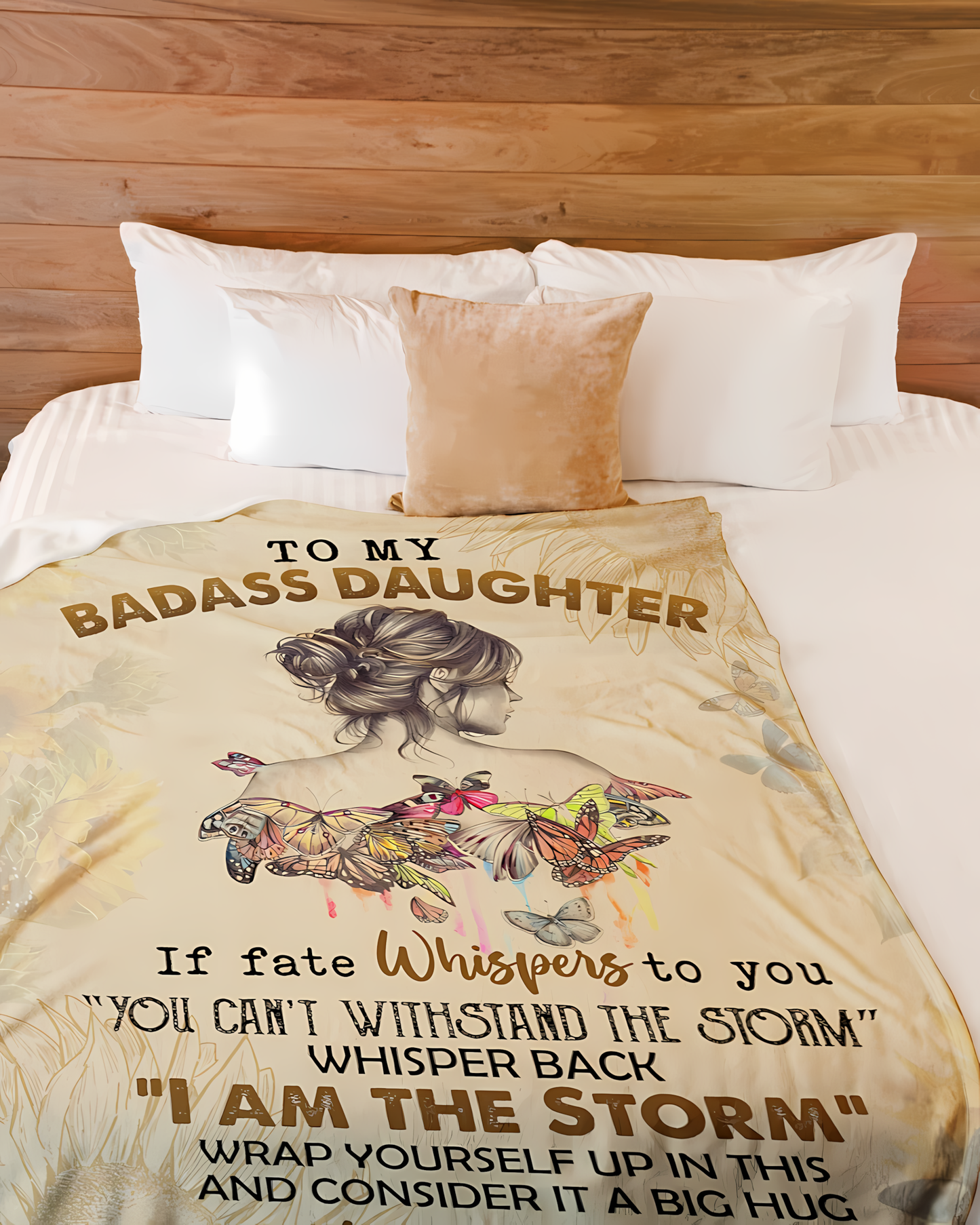 Special Gift For Your Daughter Blanket - From Dad (SKU-BADASS)