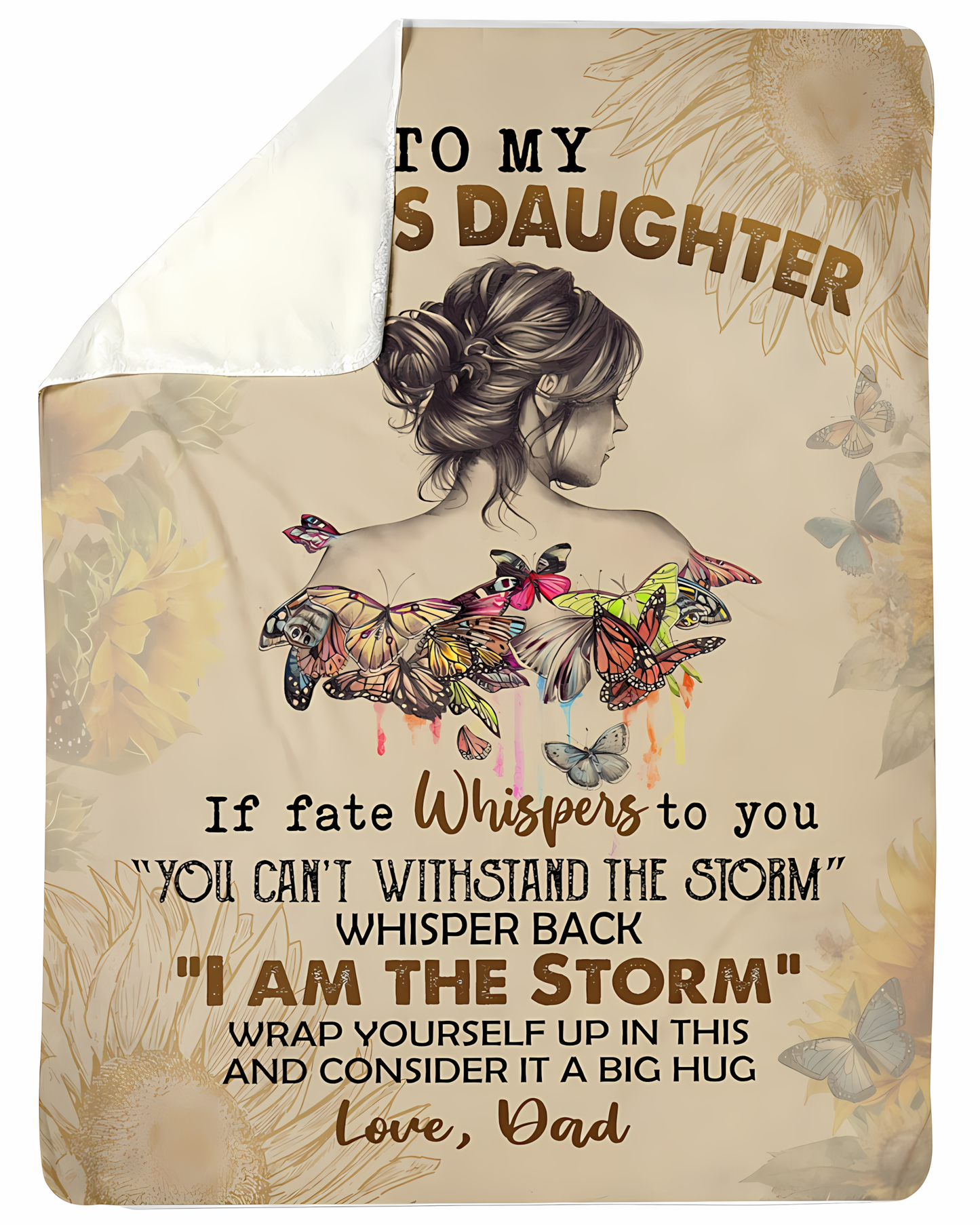 Special Gift For Your Daughter Blanket - From Dad (SKU-BADASS)