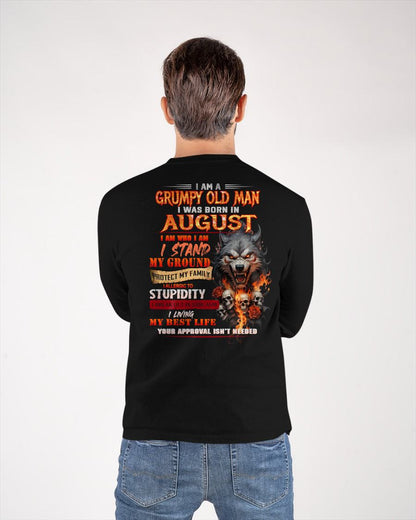 AUGUST - GRUMPY OLD MAN - BIRTHDAY T-SHIRT FOR MEN - sun08 (SKU26T-01132-08)