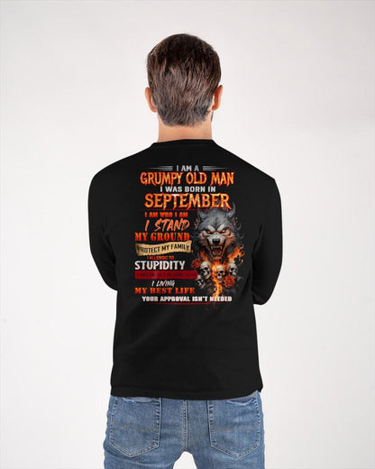 SEPTEMBER - GRUMPY OLD MAN - BIRTHDAY T-SHIRT FOR MEN - sun09 (SKU26T-01132-09)