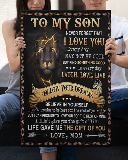 CANVAS FOR SON - BEST GIFT FROM MOM - SUN00 (SKU2604-152)