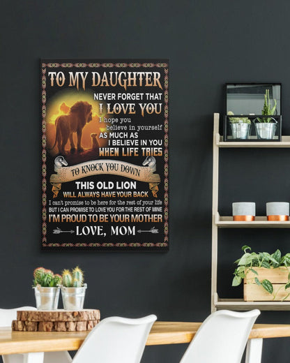 CANVAS FOR DAUGHTER - BEST GIFT FROM MOM - SUN00 (SKU2604-151)