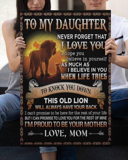 CANVAS FOR DAUGHTER - BEST GIFT FROM MOM - SUN00 (SKU2604-151)