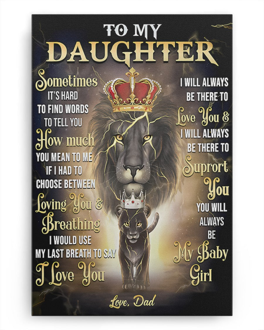 CANVAS FOR DAUGHTER - BEST GIFT FROM DAD - SUN00 (SKU2604-141)