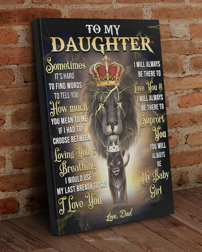 CANVAS FOR DAUGHTER - BEST GIFT FROM DAD - SUN00 (SKU2604-141)