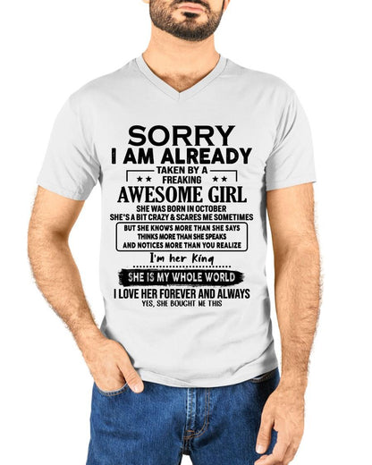 October - Awesome Girl born in October - Special gift for your boyfriend - HL10 (SKU.AT16)