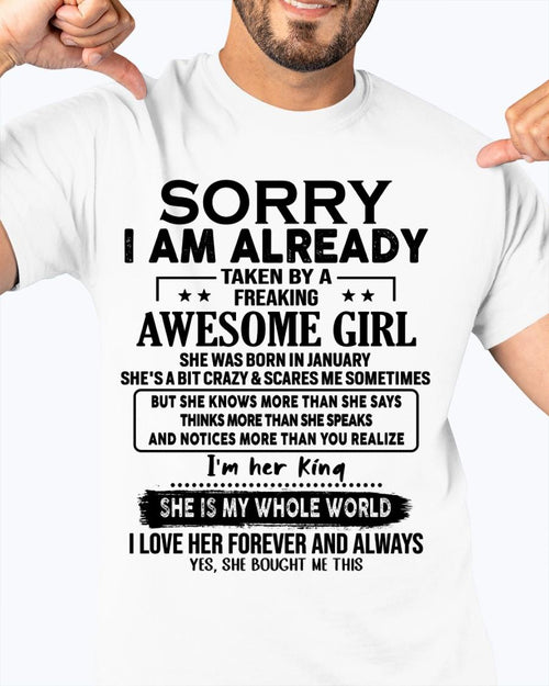 January - Awesome Girl born in January - Special gift for your boyfriend - HL01 (SKU.AT16)