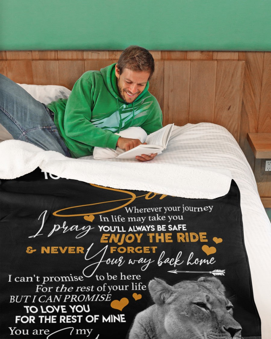 Special gift for son Blanket - from mom - (SKU-B06-19)