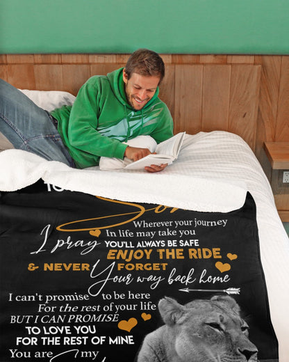 Special gift for son Blanket - from mom - (SKU-B06-19)