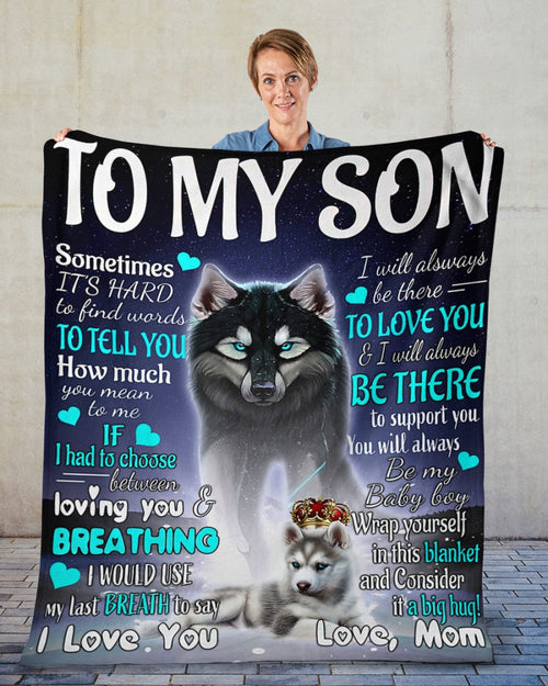 To My Son Blanket Sherpa Fleece Blanket Sherpa Fleece Blanket - from mom (SKUB11-102)