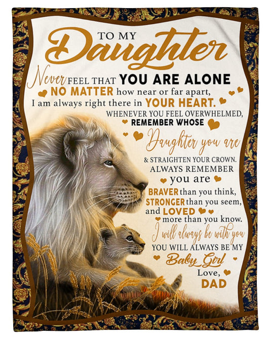 Love Your Dad Blanket - Gift For Daughter From Dad - To My Daughter (SKUB06-118)