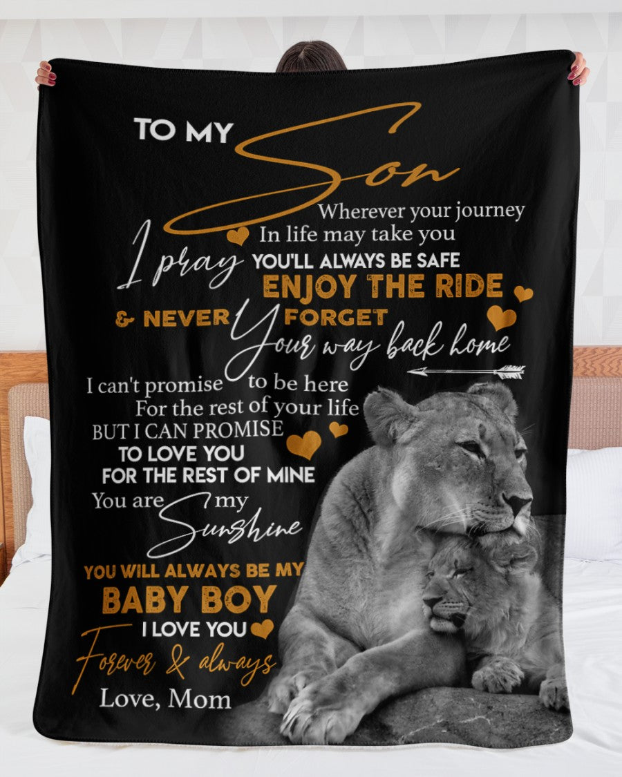Special gift for son Blanket - from mom - (SKU-B06-19)