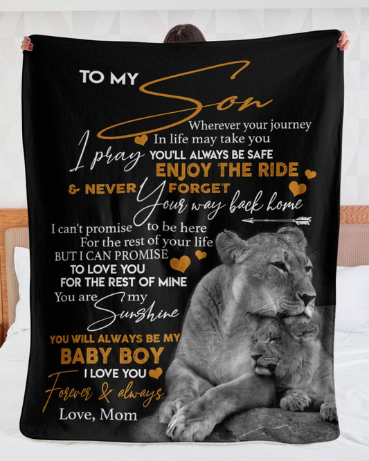 Special gift for son Blanket - from mom - (SKU-B06-19)