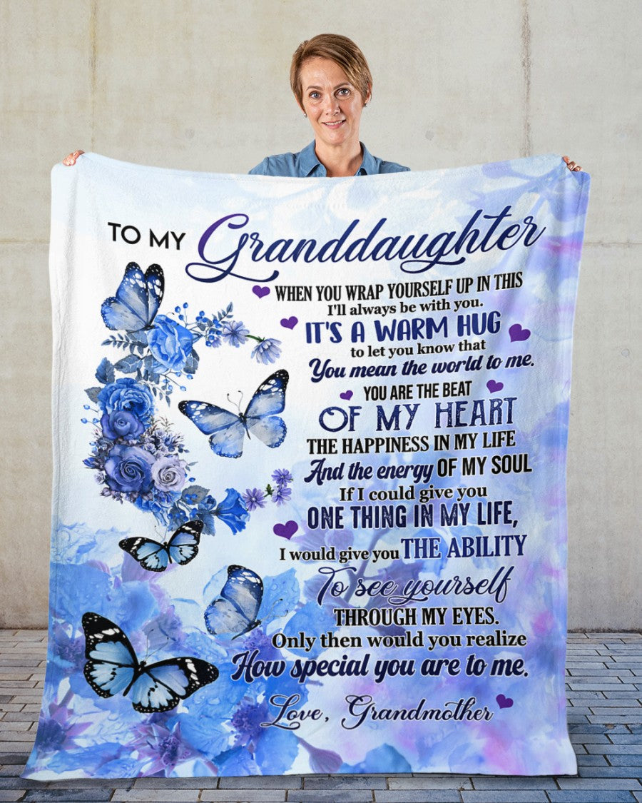 To my granddaughter - Gift for granddaughter Sherpa Fleece Blanket - from grandmother