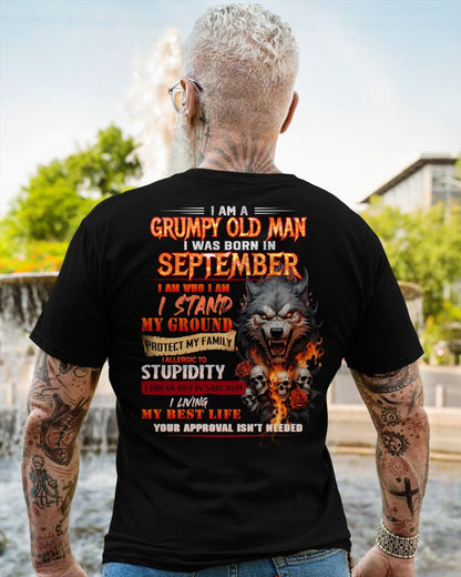 SEPTEMBER - GRUMPY OLD MAN - BIRTHDAY T-SHIRT FOR MEN - sun09 (SKU26T-01132-09)