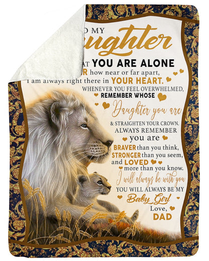 Love Your Dad Blanket - Gift For Daughter From Dad - To My Daughter (SKUB06-118)