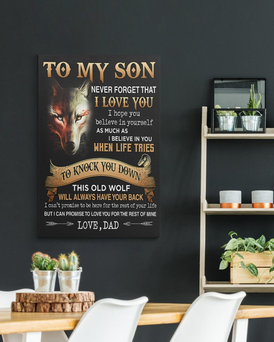 CANVAS FOR SON - BEST GIFT FROM DAD - SUN00 (SKU2605-27)