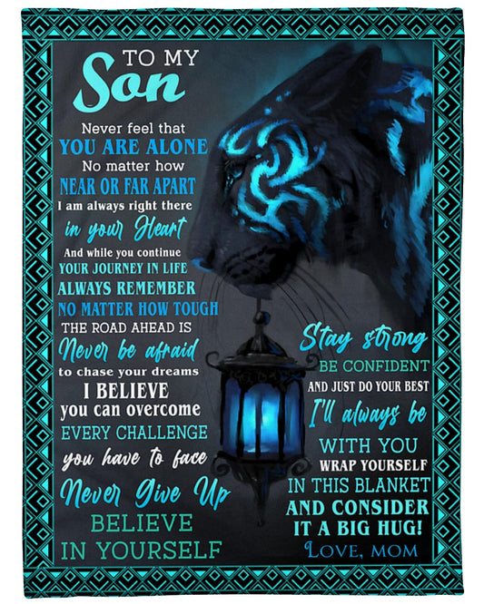 To my son - Gift for son Fleece Blanket - from mom - (SKUB07-80)