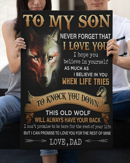 CANVAS FOR SON - BEST GIFT FROM DAD - SUN00 (SKU2605-27)