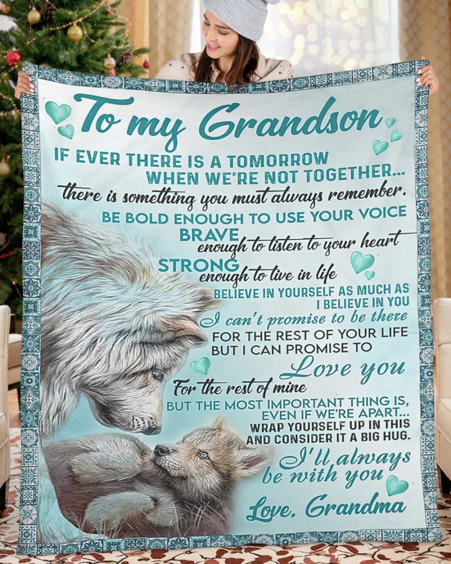 To My Grandson blanket - from grandma