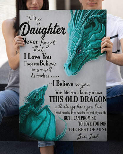CANVAS FOR DAUGHTER - BEST GIFT FROM DAD - SUN00 (SKU2605-181)