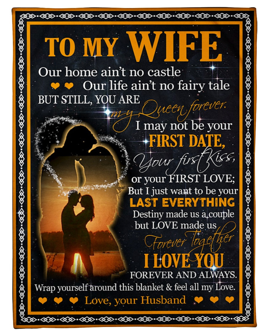 Husband to Wife - Personalized Blanket - Best Gift - To My Wife (SKUB05-107)