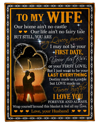 Husband to Wife - Personalized Blanket - Best Gift - To My Wife (SKUB05-107)