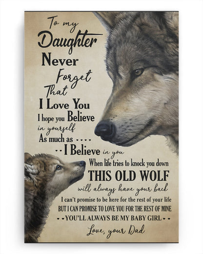 CANVAS FOR DAUGHTER - BEST GIFT FROM DAD - SUN00 (SKU2605-51)