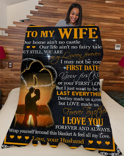 Husband to Wife - Personalized Blanket - Best Gift - To My Wife (SKUB05-107)