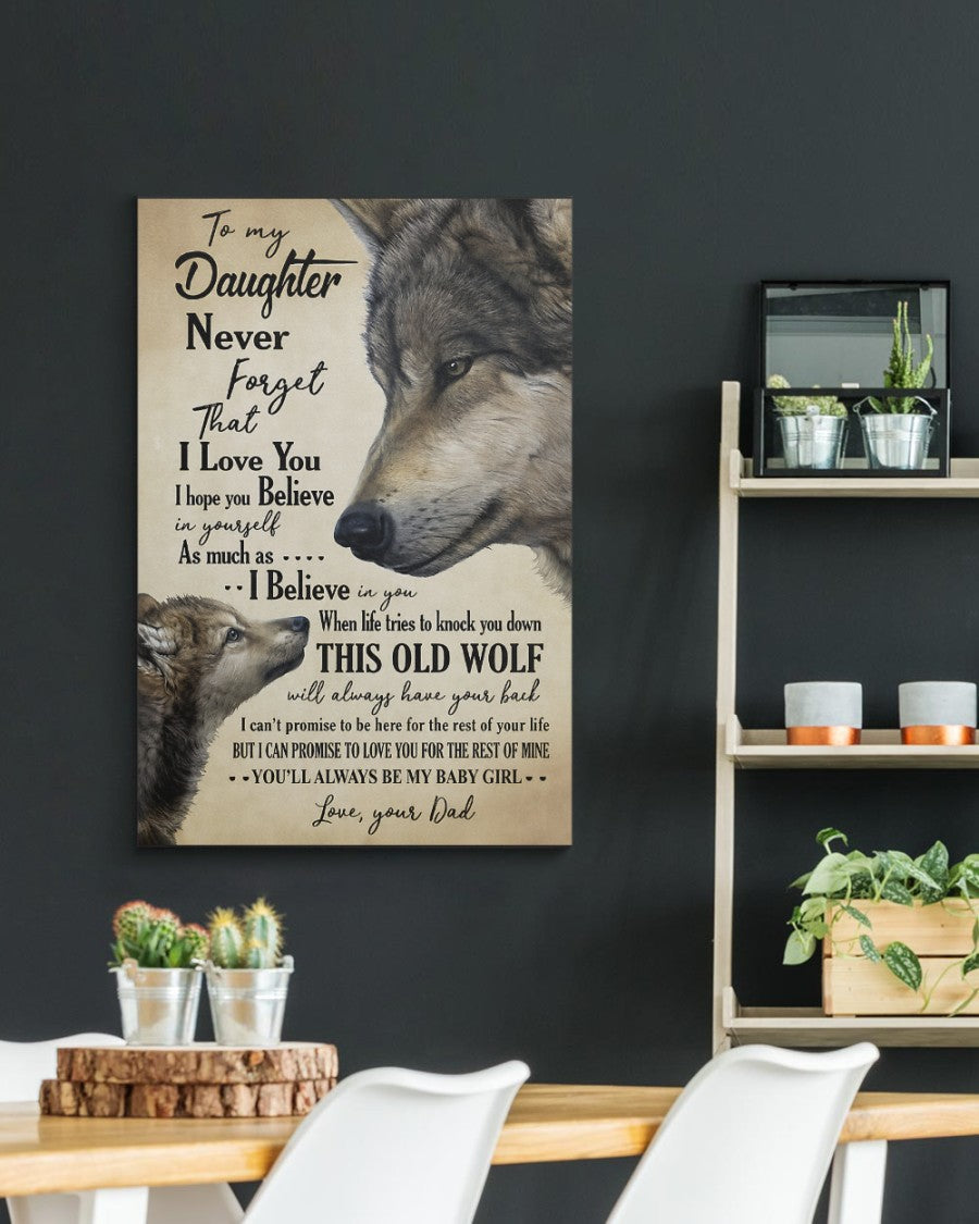 CANVAS FOR DAUGHTER - BEST GIFT FROM DAD - SUN00 (SKU2605-51)