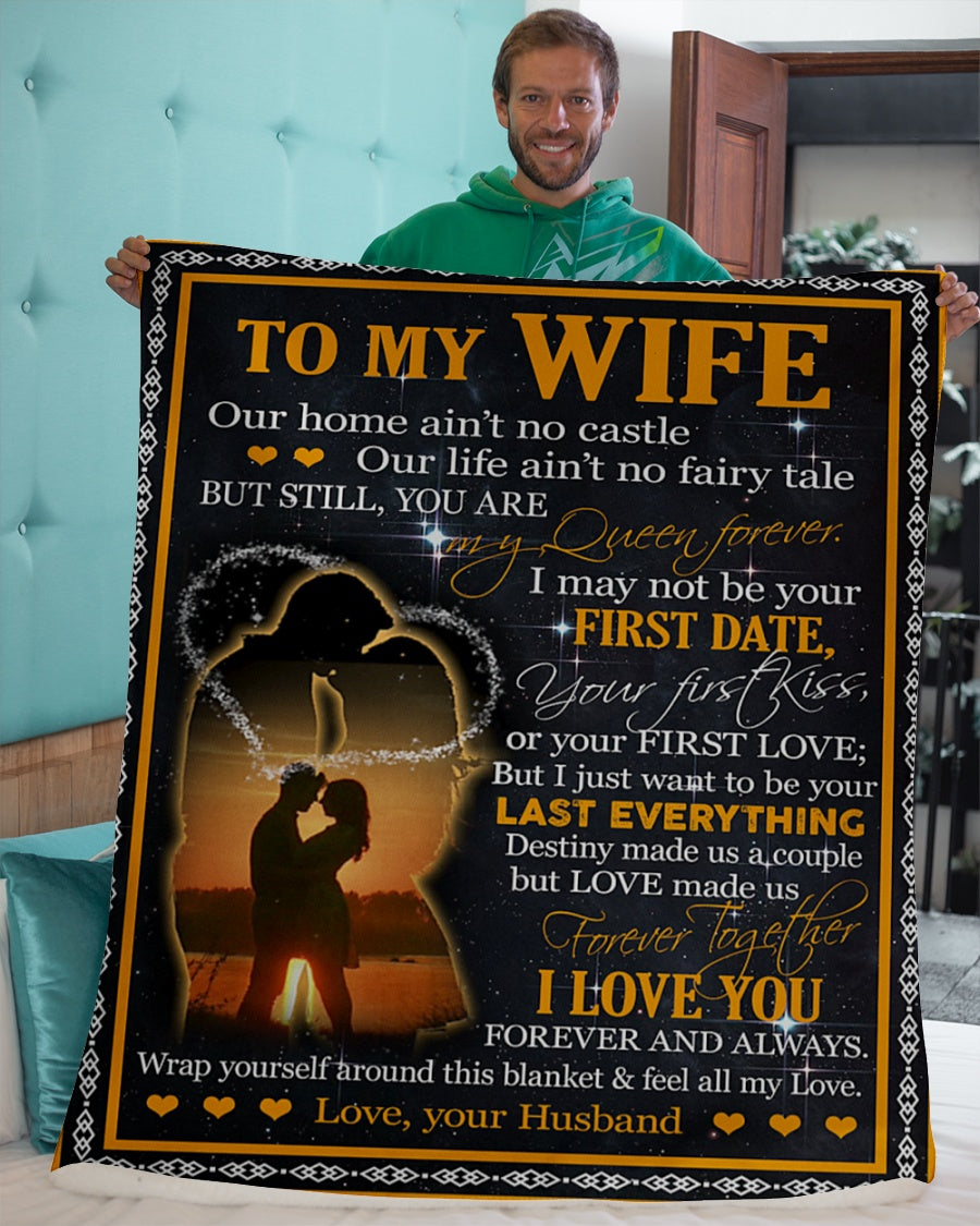 Husband to Wife - Personalized Blanket - Best Gift - To My Wife (SKUB05-107)