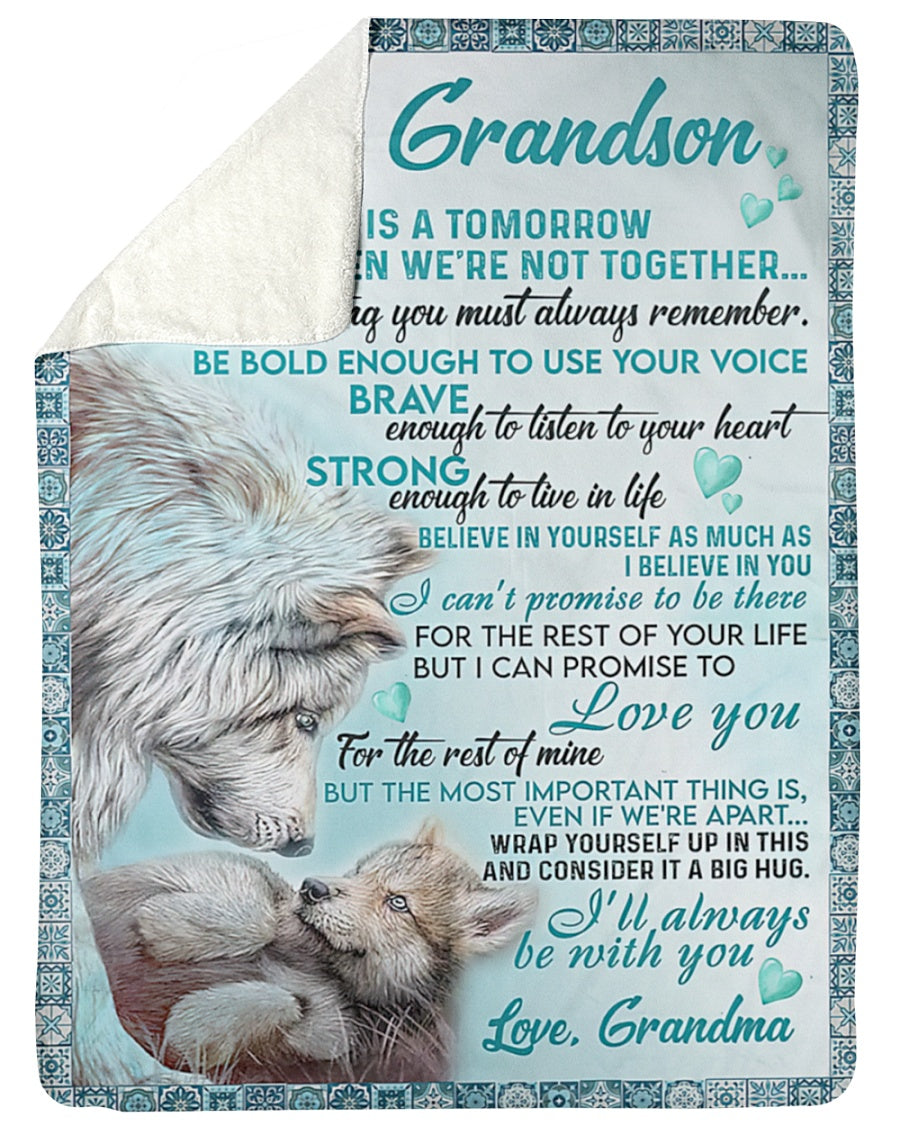 To My Grandson blanket - from grandma