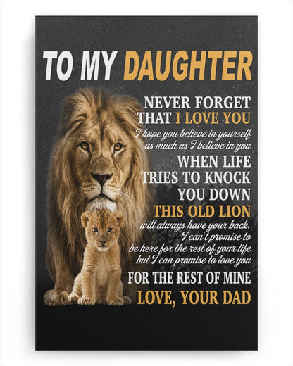 CANVAS FOR DAUGHTER - BEST GIFT FROM DAD - SUN00 (SKU2605-54)