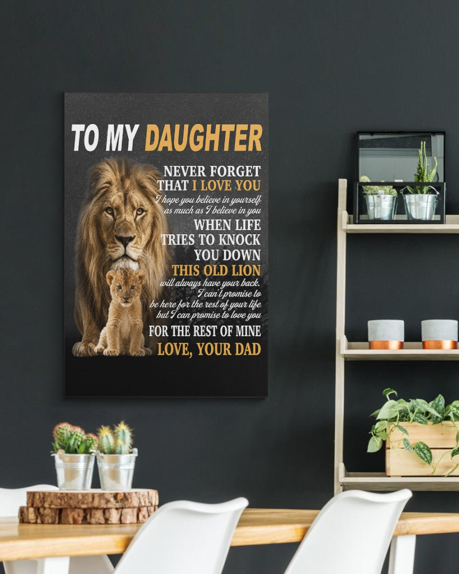 CANVAS FOR DAUGHTER - BEST GIFT FROM DAD - SUN00 (SKU2605-54)